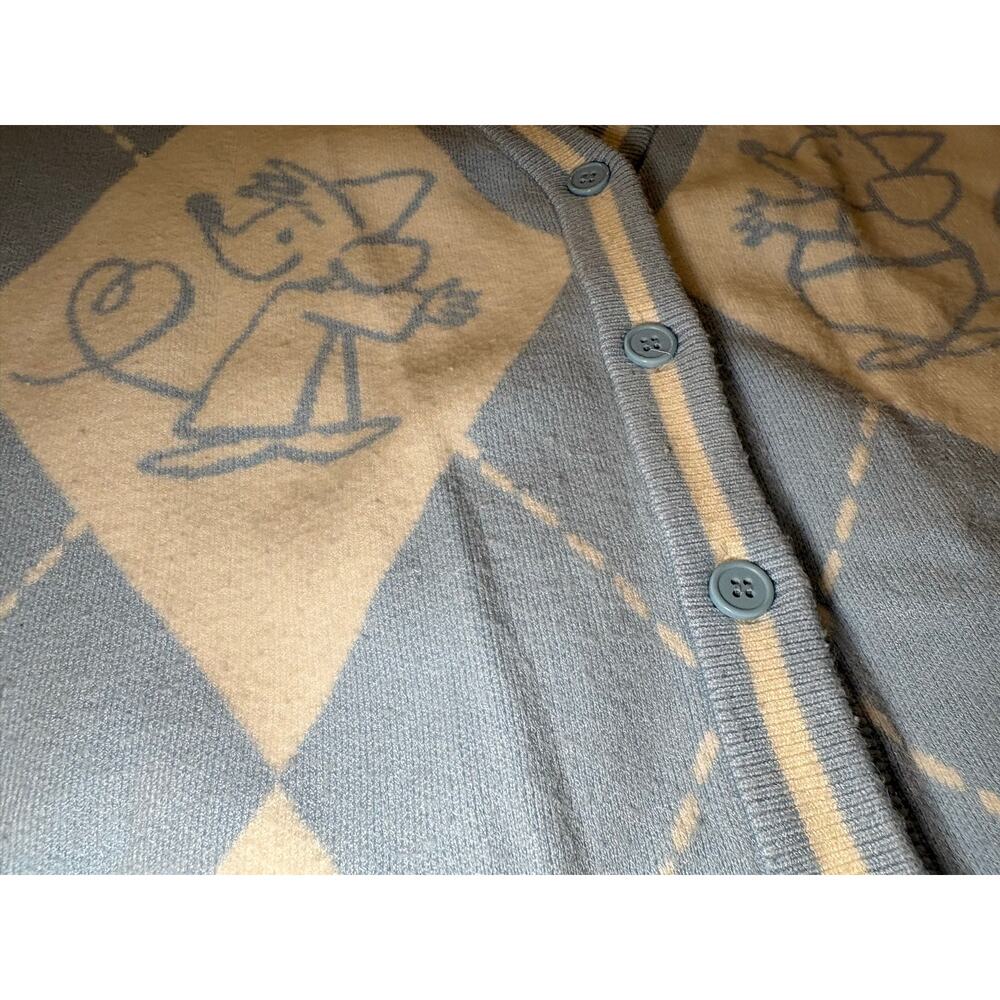 Her Universe Disney Cinderella Jaq Gus Argyle Knit Cardigan Sweater Light Blue - Picture 4 of 9